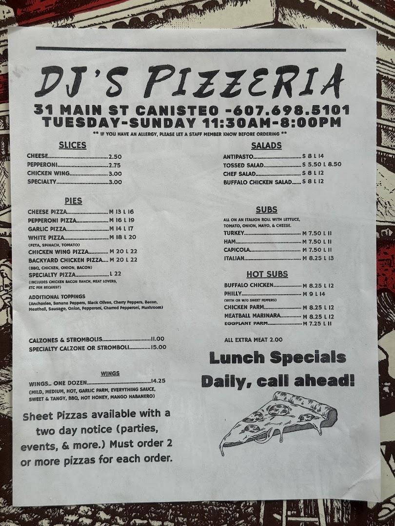 DJ's Pizzeria - Canisteo
