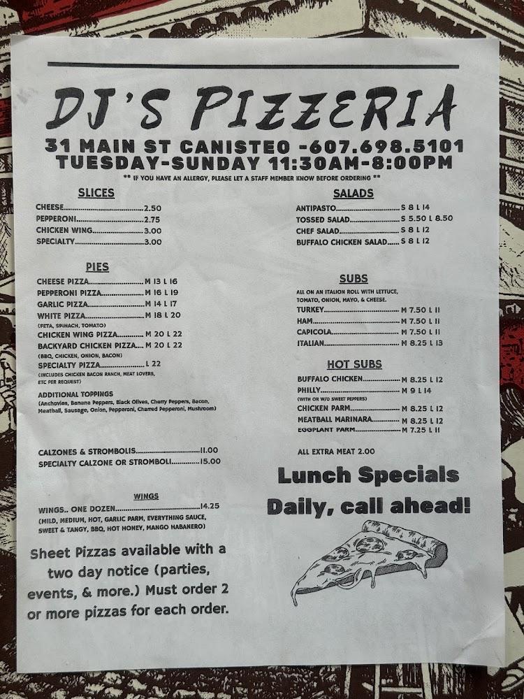 DJ's Pizzeria - Canisteo Pepperoni